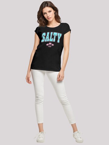 T-shirt 'Beach Summer Vacation Salty' F4NT4STIC en noir