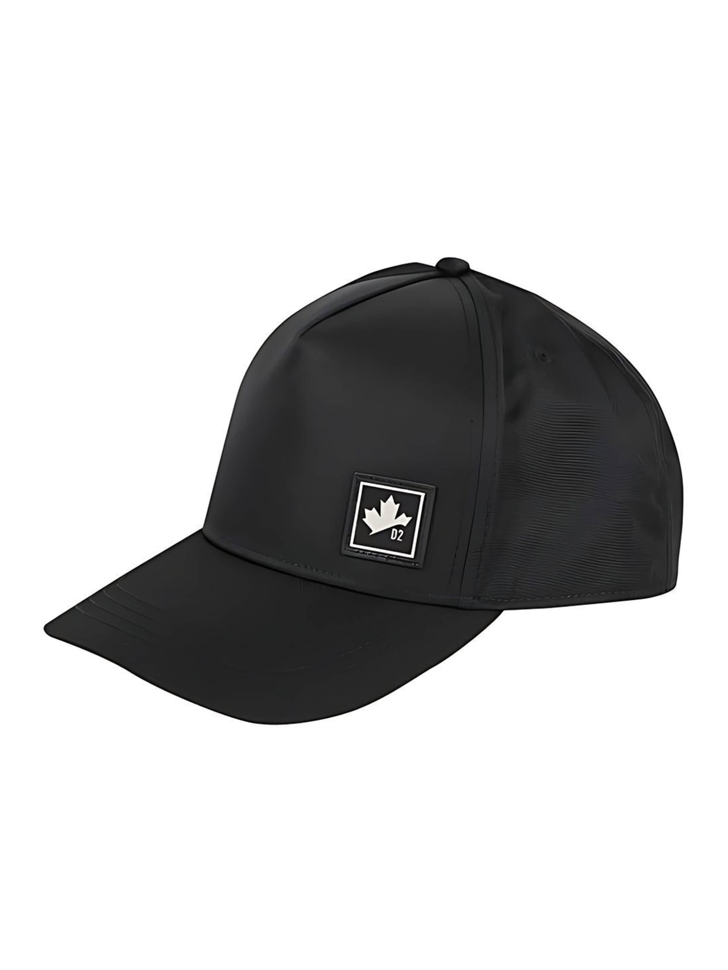 DSQUARED2 Cap 'Dsquared2 Leaf'‌‌‌ in Schwarz: Vorderseite