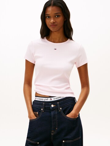 Tommy Jeans T-Shirt 'ESSENTIAL' in Pink: Vorderseite