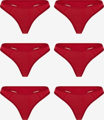 Albero Natur Thong 'Damen Tangaslip - 6er Pack' in Red: front