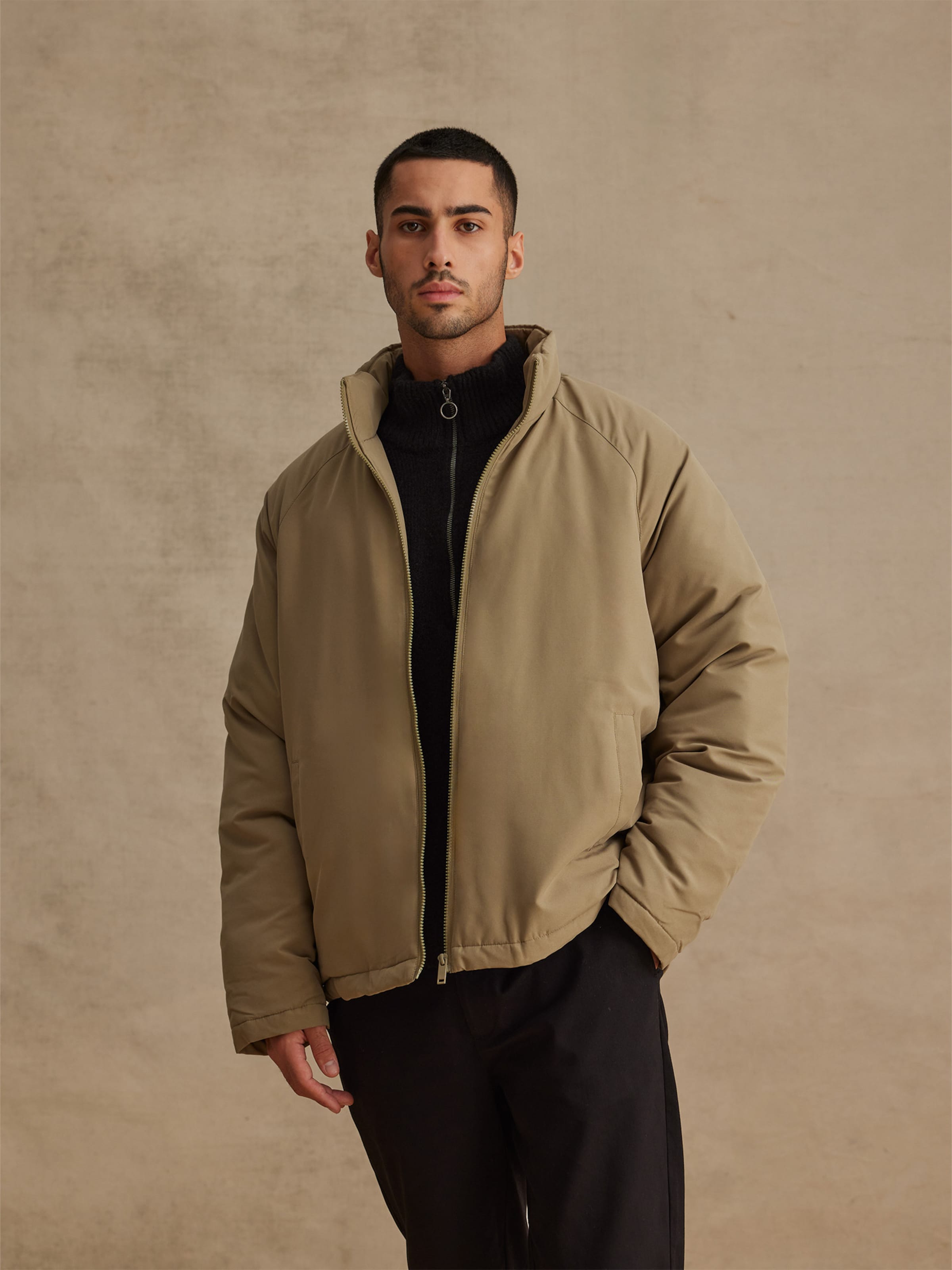 DAN FOX APPAREL Between-Season Jacket 'Onur' in Khaki | ABOUT YOU
