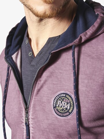 Jan Vanderstorm Sweatjacke 'Perkelman' in Lila