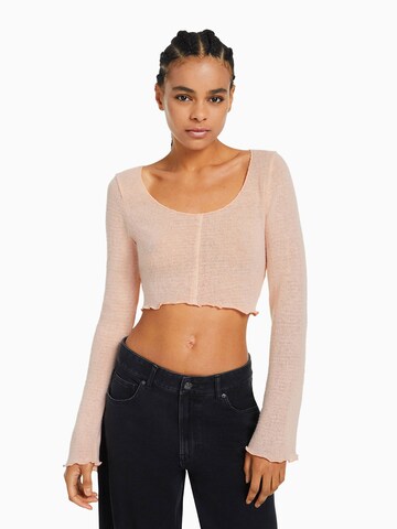 Bershka Sweater in Pink: front