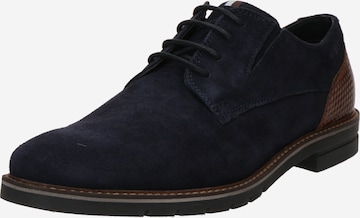 Chaussure à lacets bugatti en bleu : devant