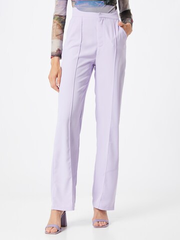 Misspap Regular Trousers in Purple: front