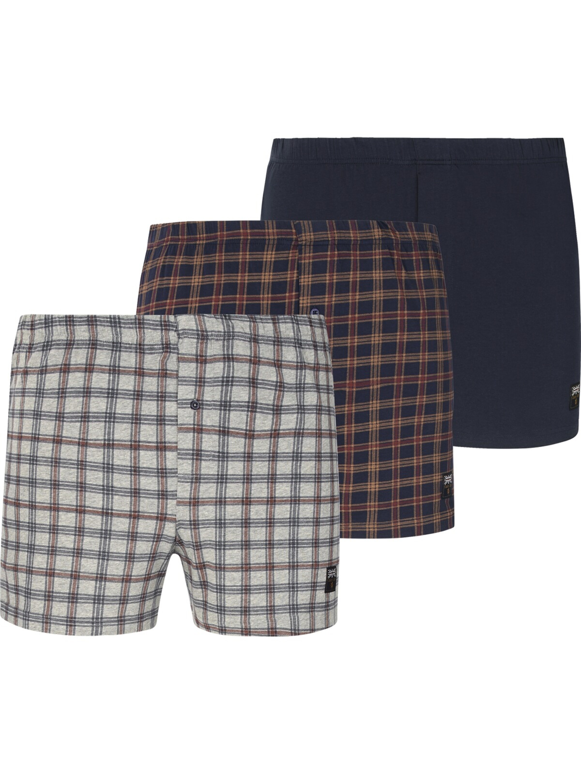 Charles Colby 3er Pack Trunks ' Lord Kerris ' in Blau: Vorderseite