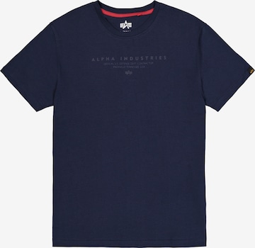 ALPHA INDUSTRIES - Camisa 'DTM' em azul: frente