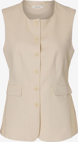 SELECTED FEMME Brezrokavnik 'SLFILUNA' | bež barva: sprednja stran