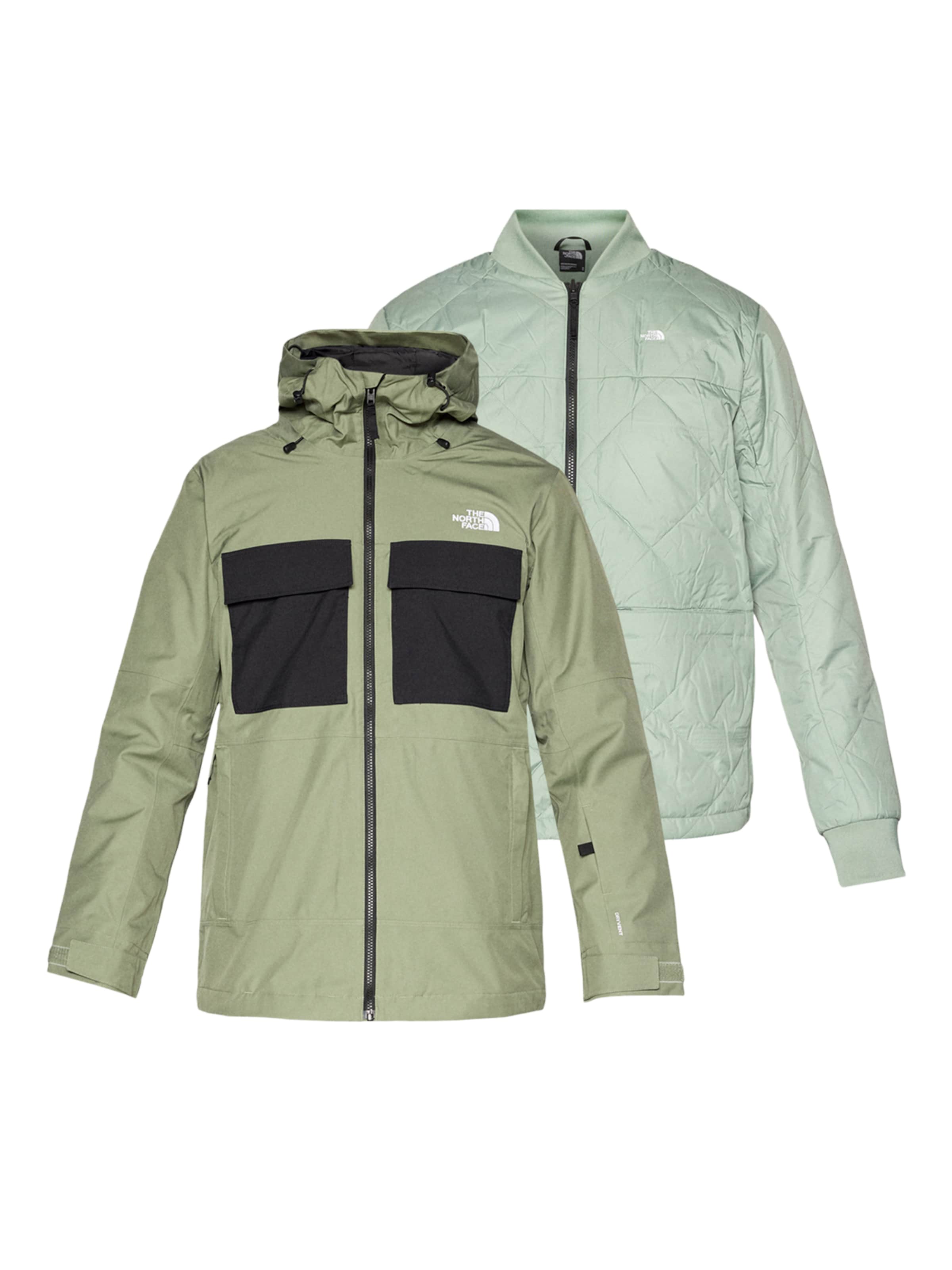 Geacă outdoor 'FOURBARREL' de la THE NORTH FACE pe verde: față