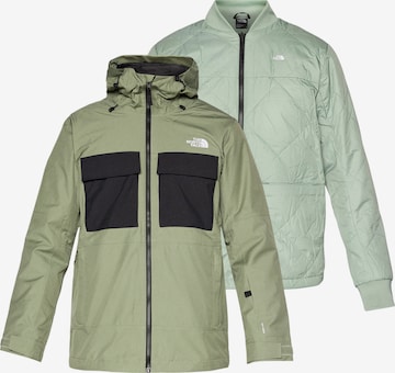 žalia THE NORTH FACE Laisvalaikio striukė 'FOURBARREL': priekis