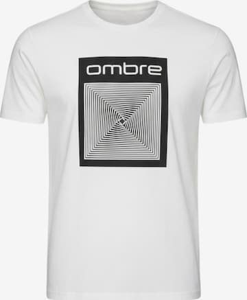 Ombre T-shirt i vit: framsida