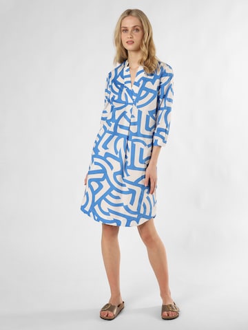 Cartoon Shirt Dress in Blue: front