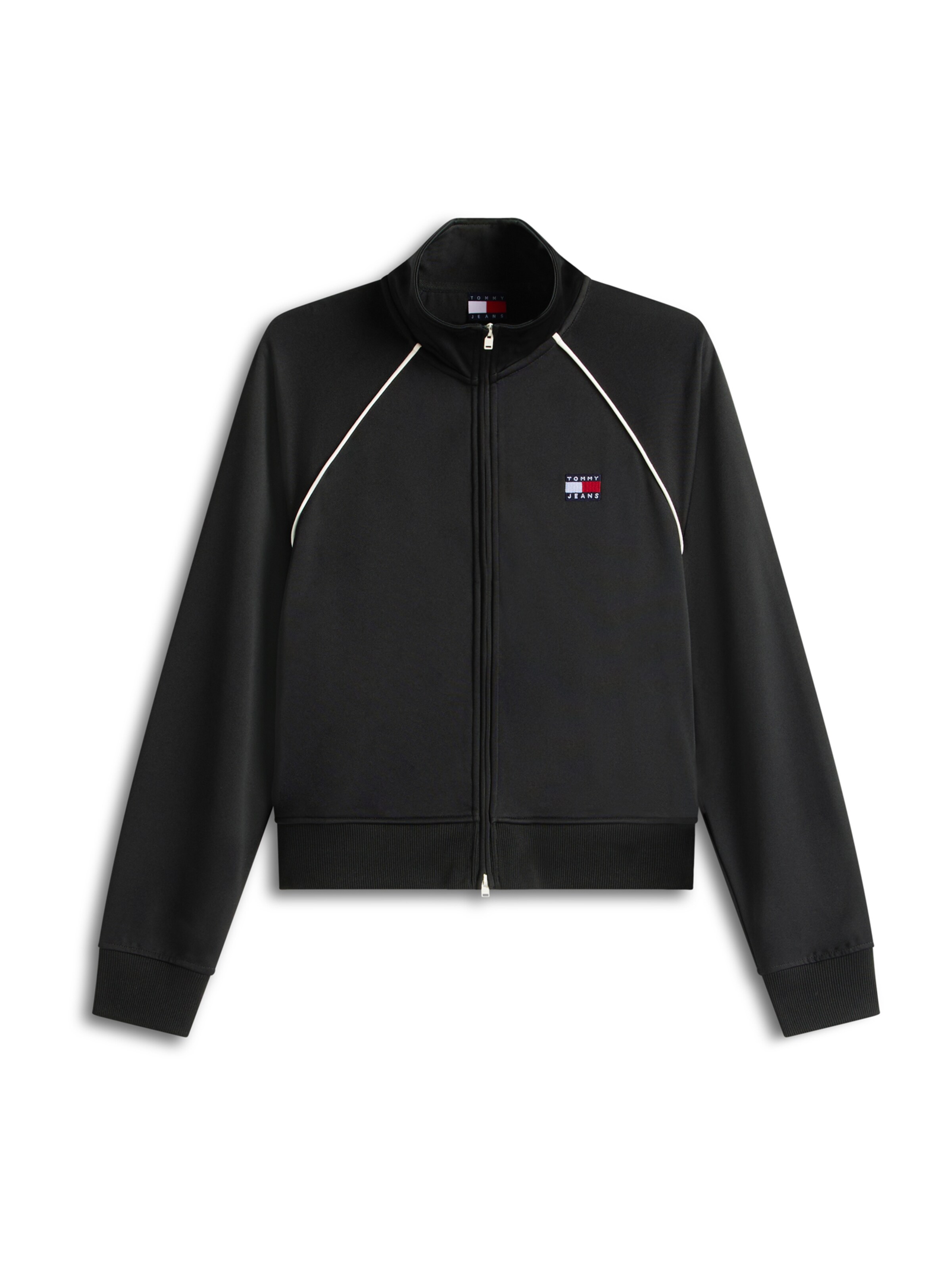 Tommy Jeans Sweatjacke in Schwarz: Vorderseite