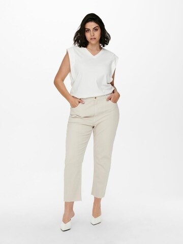 regular Jeans 'Mily' di ONLY Carmakoma in beige