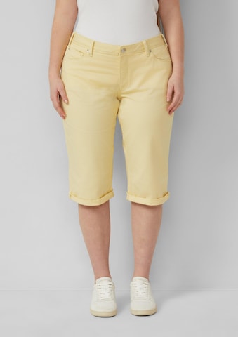 QS Slimfit Jeans 'Catie' in Gelb