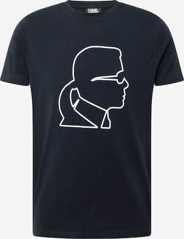 Karl Lagerfeld Тениска в синьо: отпред