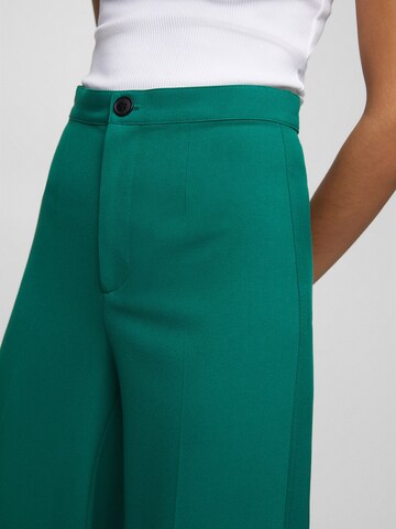 Pull&Bear Loose fit Trousers with creases in Green