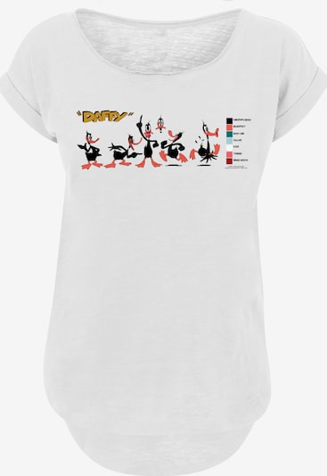 F4NT4STIC Shirt 'Looney Tunes Daffy Duck Colour Code' in de kleur Karamel / Grenadine / Zwart / Wit, Productweergave