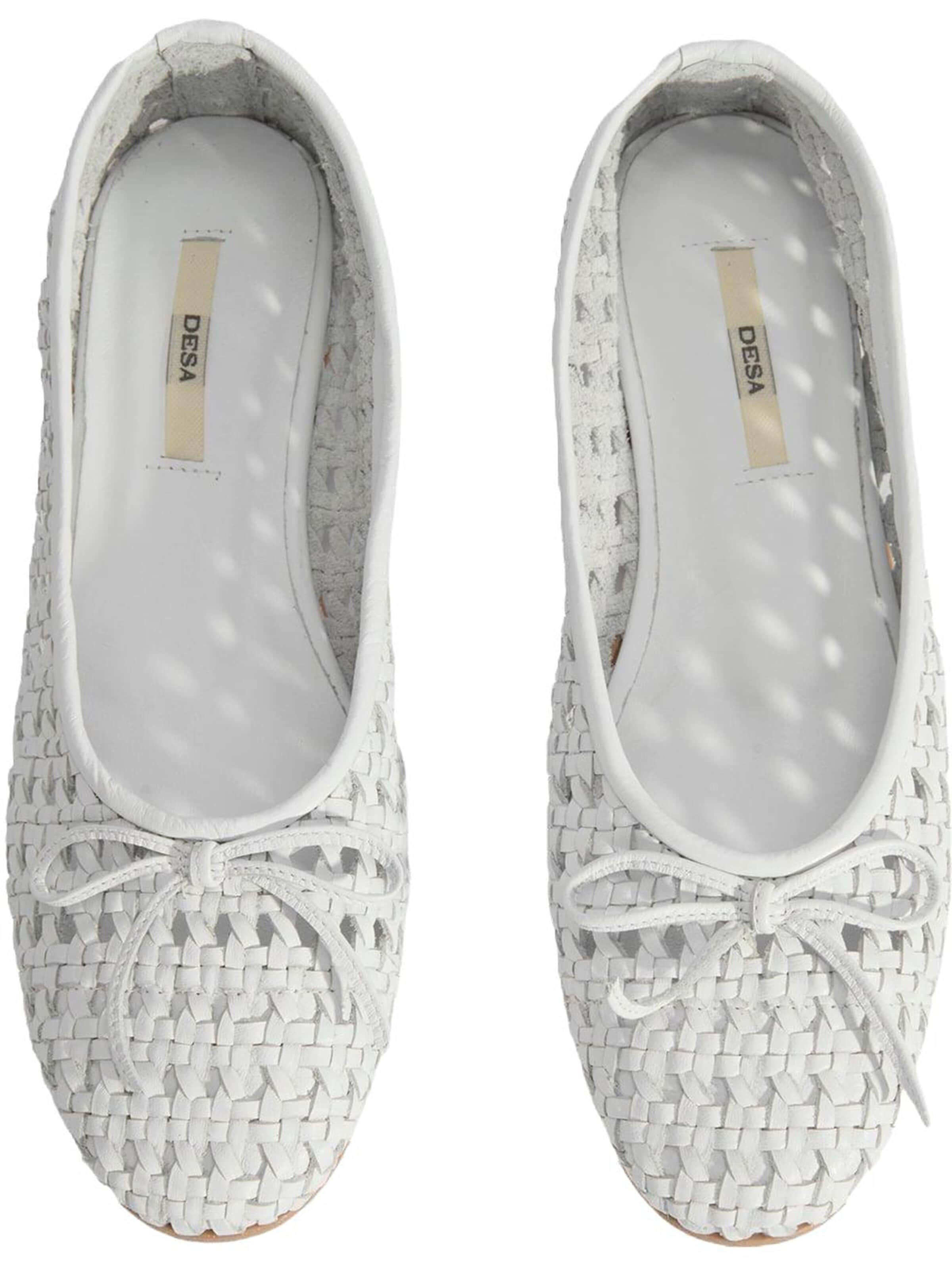 Desa Ballet Flats 'Ballettschuhe' in White