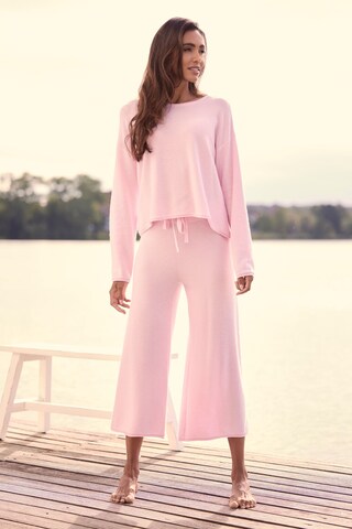 Elbsand Wide leg Pants in Pink: front