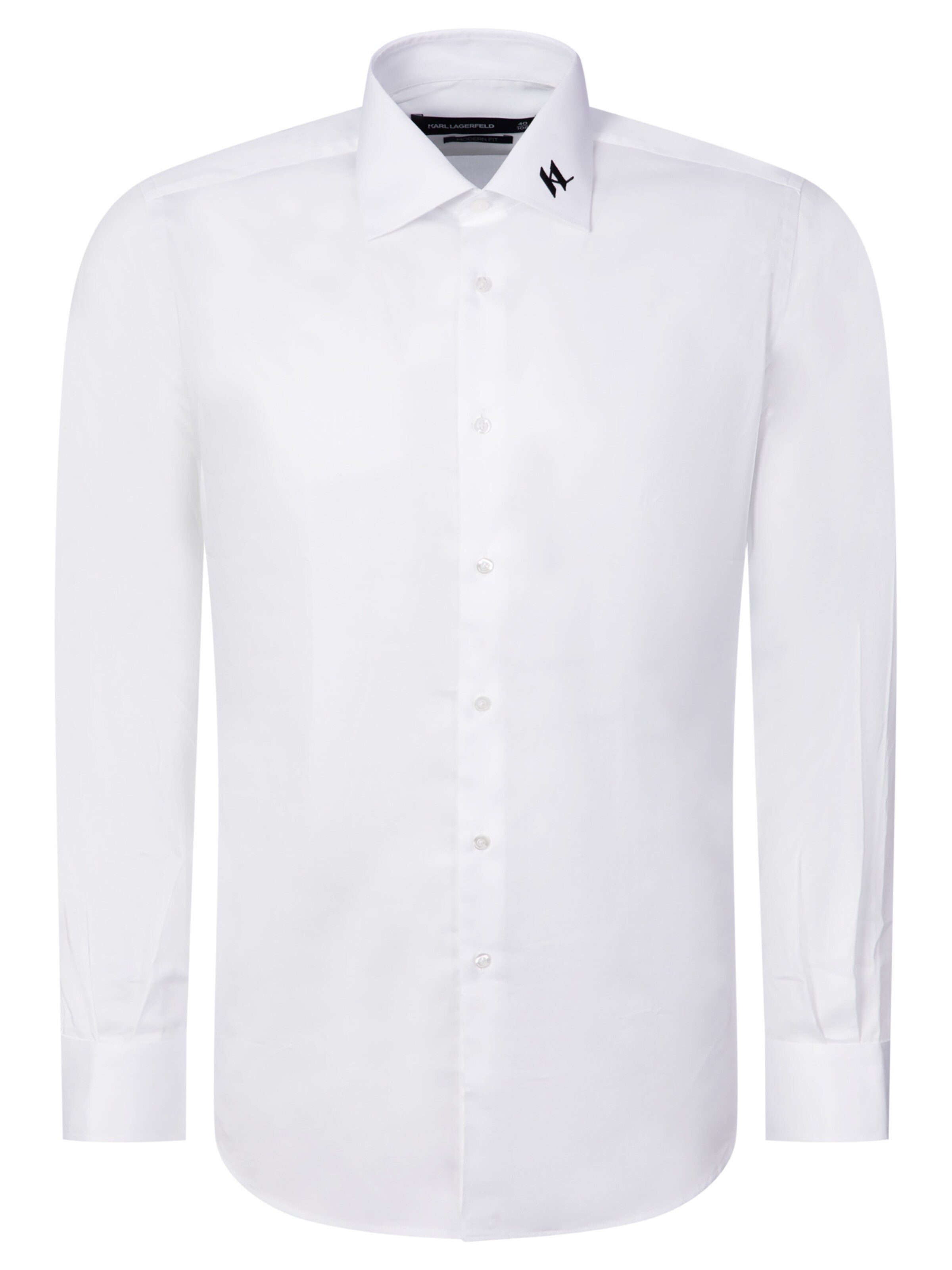 Coupe regular Chemise Karl Lagerfeld en blanc : devant
