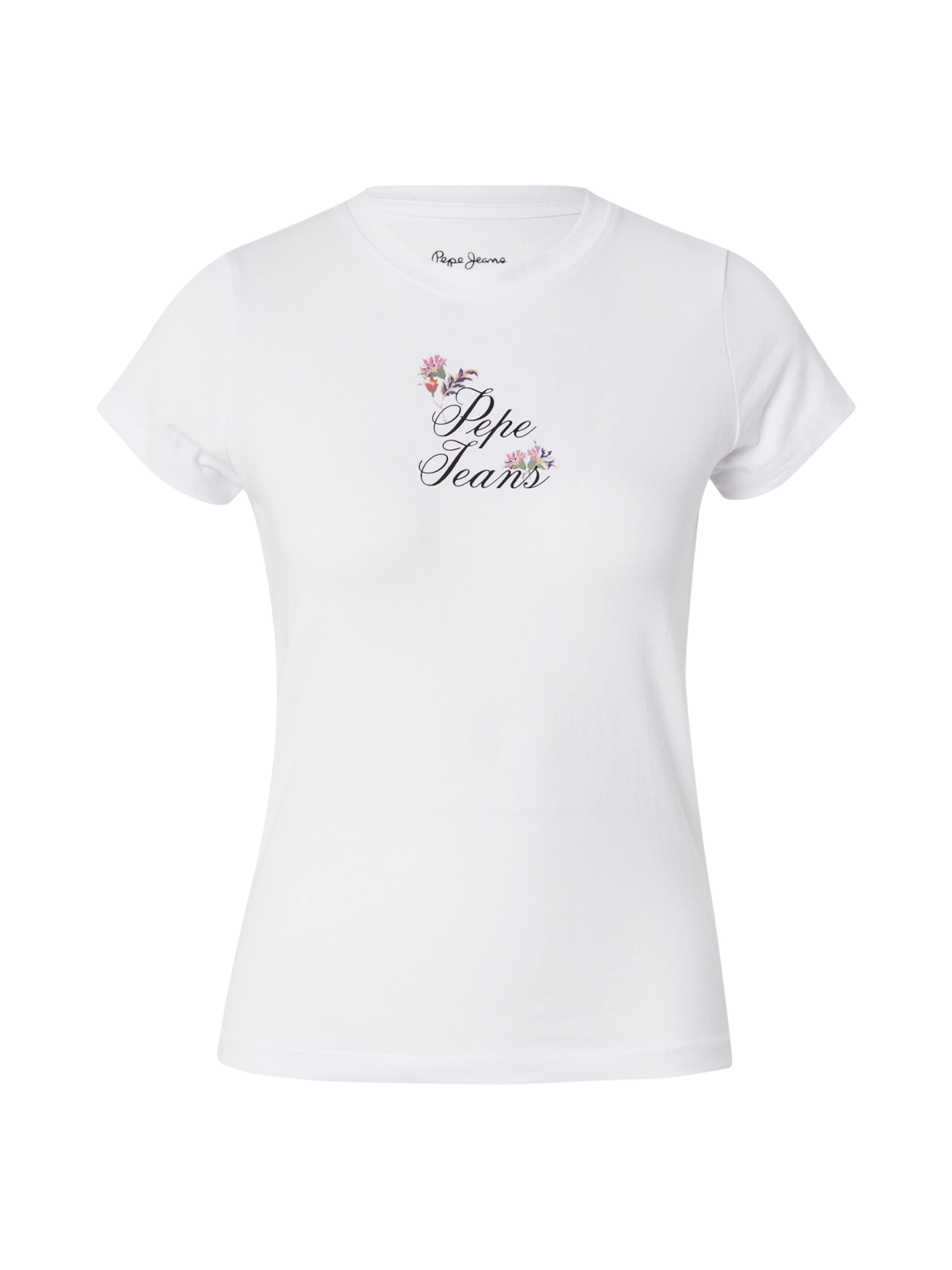 Pepe Jeans Tričko 'FLORAL IV' - Biela: predná strana