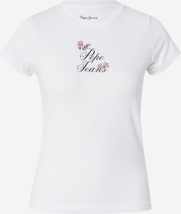 Pepe Jeans Μπλουζάκι 'FLORAL IV' σε λευκό: μπροστά