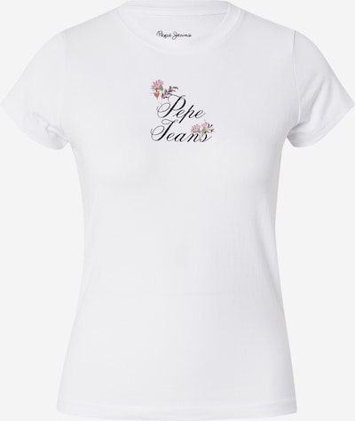 Marškinėliai 'FLORAL IV' iš Pepe Jeans, spalva – tamsiai violetinė / rožių spalva / juoda / balta, Prekių apžvalga