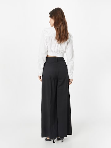 Kate Spade Wide leg Bandplooibroek in Zwart