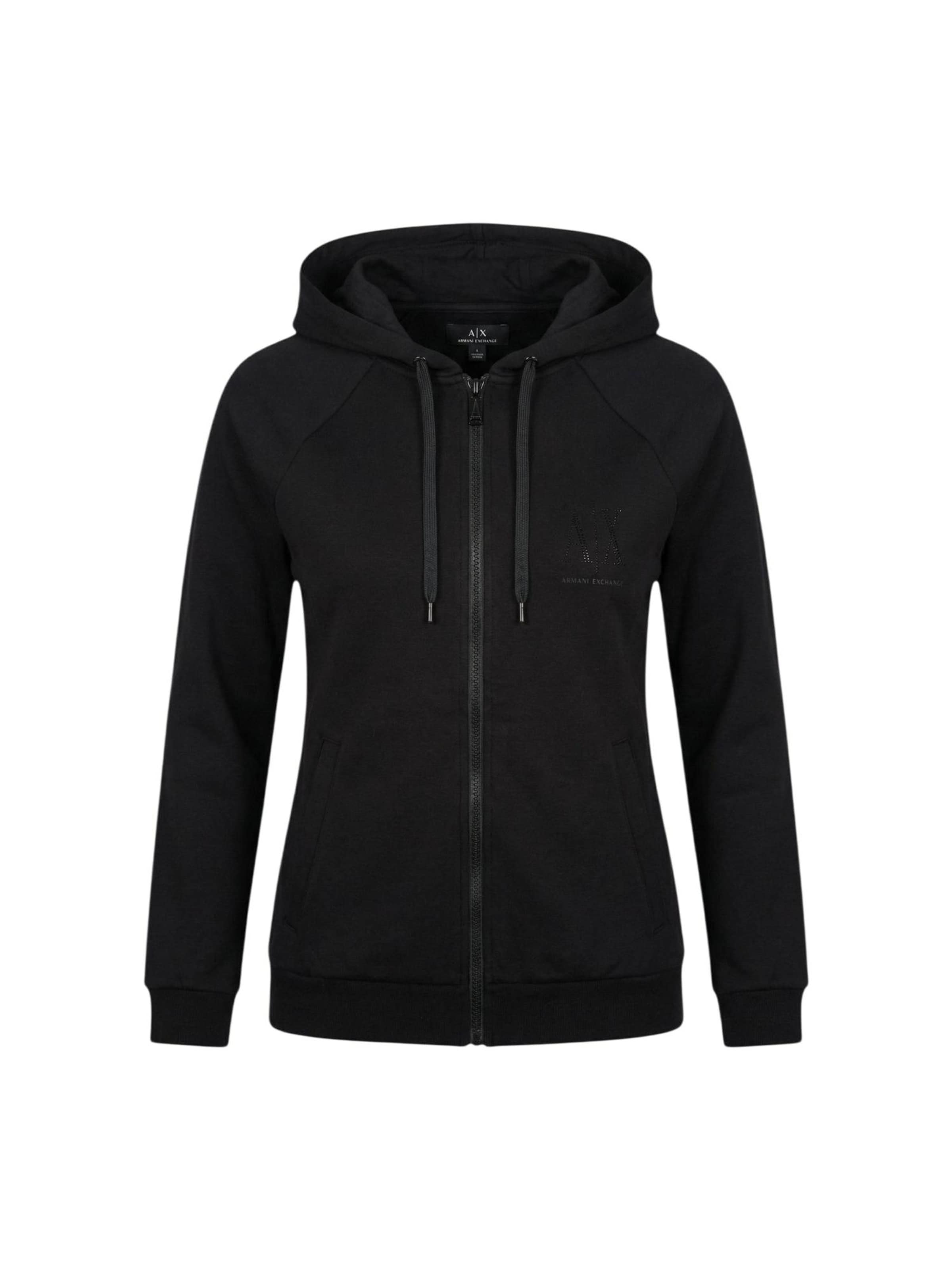 ARMANI EXCHANGE Sweatjakke 'XW002814 AF13397' i sort: forside
