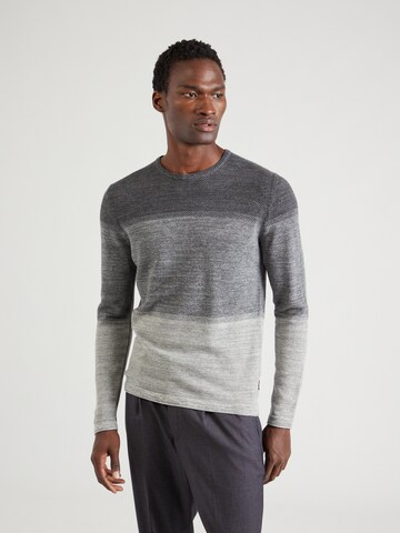 Only & Sons Regular fit Пуловер 'Panter' в сиво: отпред