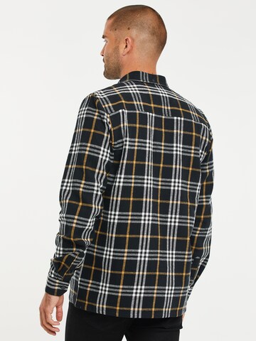 Threadbare Regular Fit Hemd 'Franco' in Schwarz