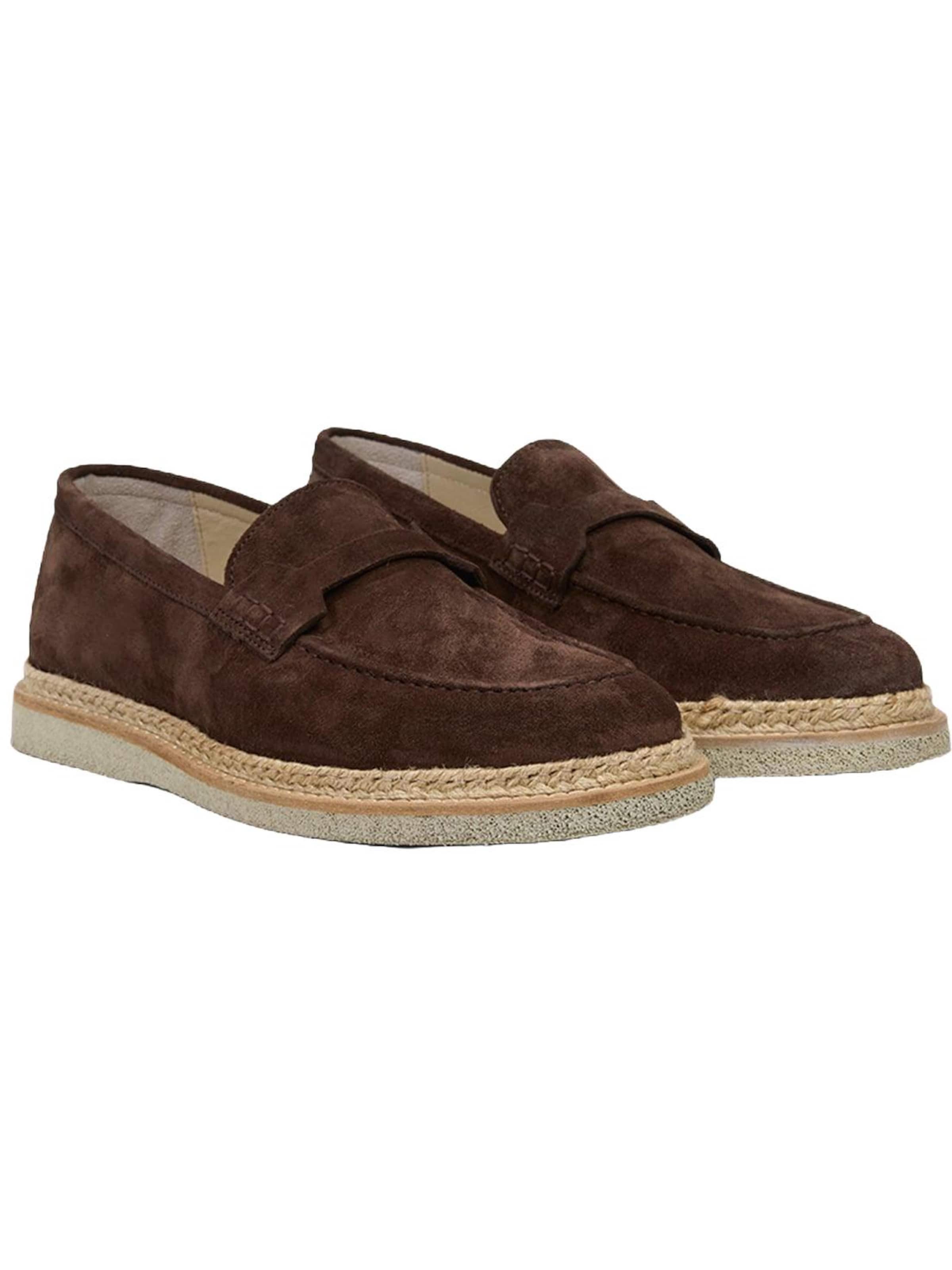 Chaussure basse 'Slipper' Desa en marron : devant