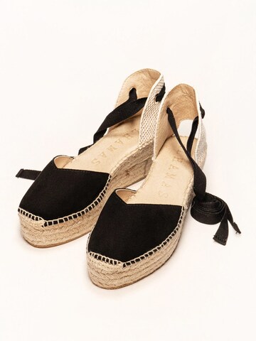Alhamas - Sandalias 'Alpargata Cuña 6 cm' en negro