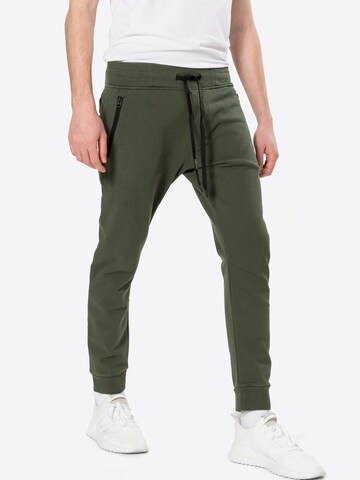 REPLAY Tapered Broek in Groen: voorkant