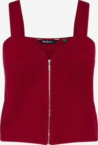 Ulla Popken Knitted Vest in Red: front