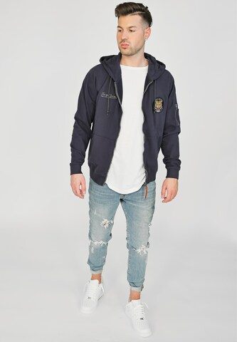 TOP GUN Sweatvest ' ' in Blauw