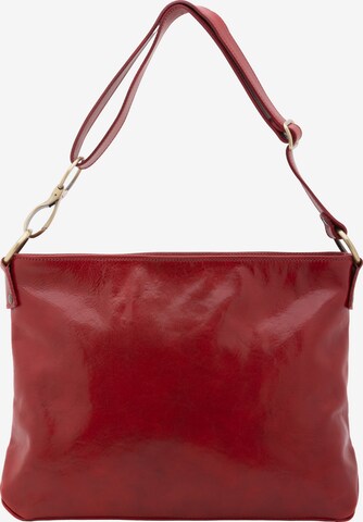 Borsa a spalla 'Borsa a Spalla Donna Pelle Vacchetta - Tracolla Regolabile e Zip' di I Fratelli in rosso: frontale