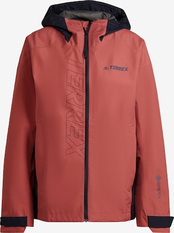 Skinny Veste outdoor 'Paclite' ADIDAS TERREX en rouge : devant