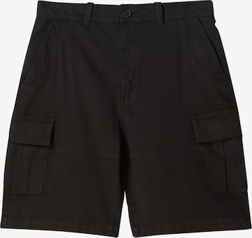 Pantaloni cargo di Bershka in nero: frontale