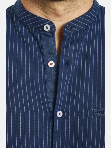 Jan Vanderstorm Comfort fit Button Up Shirt in Blue