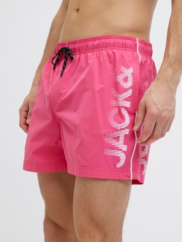JACK & JONES Zwemshorts 'JPSTMaui' in Roze