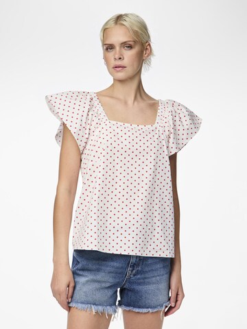 PIECES Top in Weiß: Vorderseite