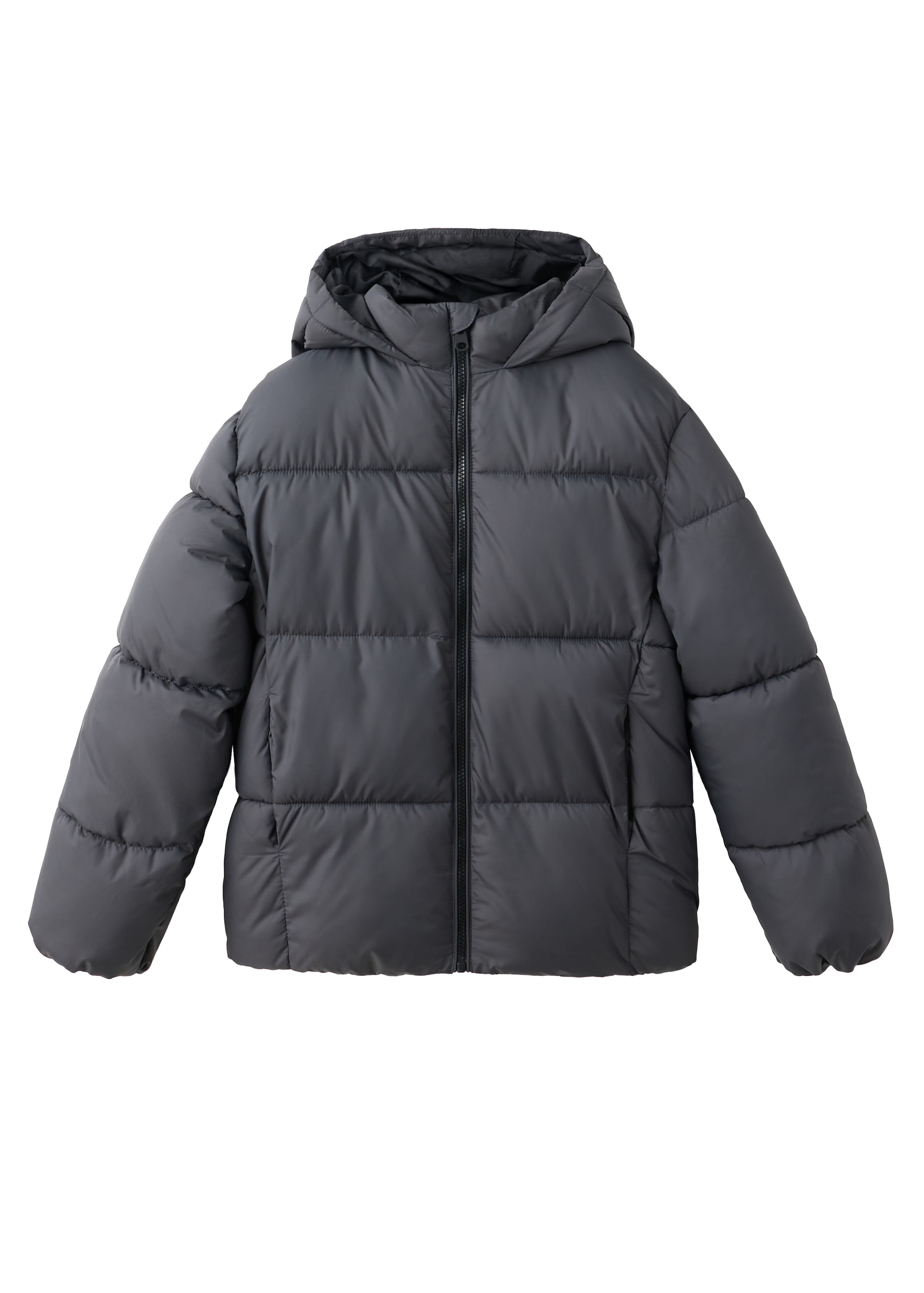 MANGO KIDS Зимно яке 'AMERICA' в черно: отпред