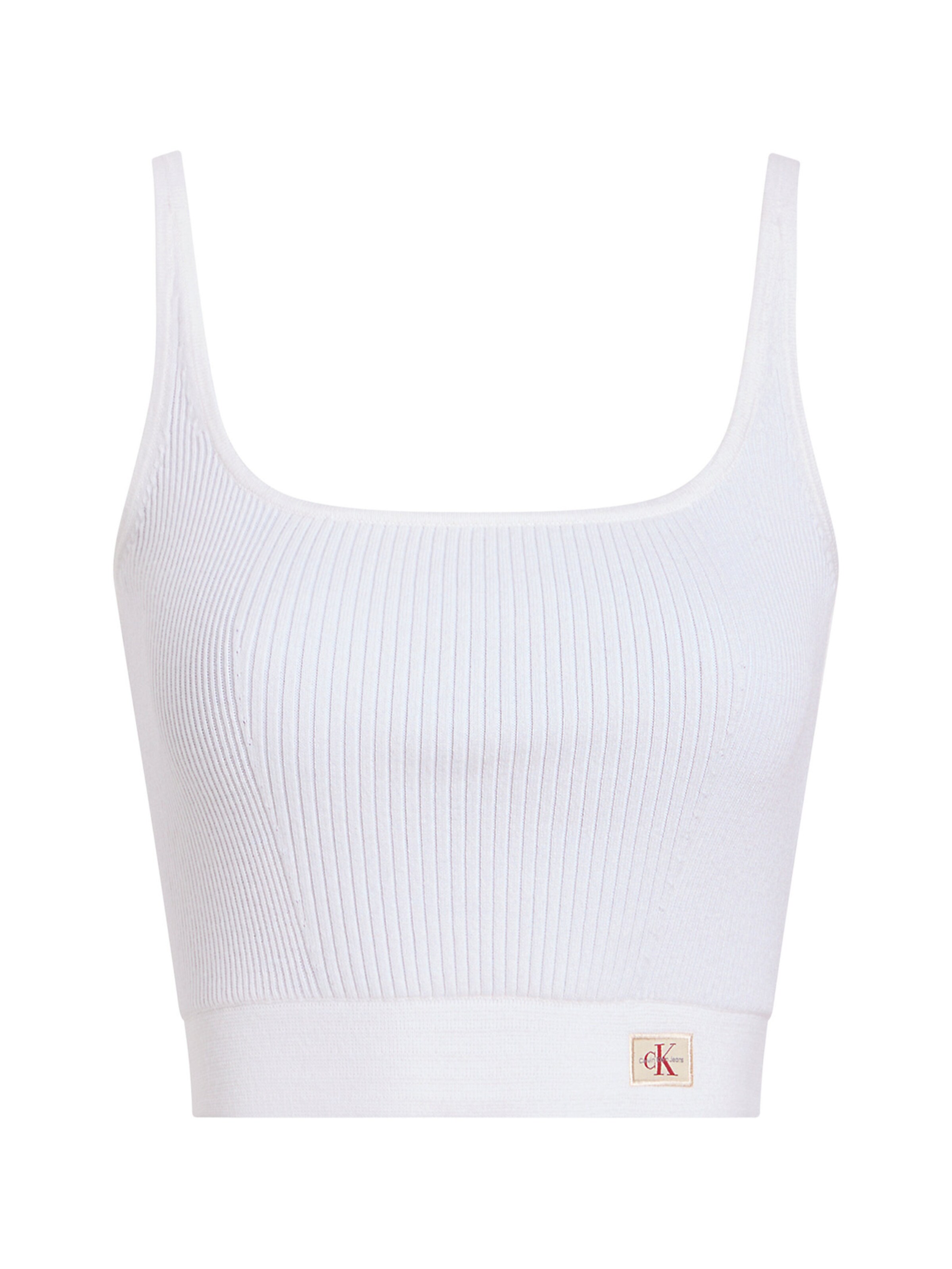 Calvin Klein Jeans Stricktop in Weiß: Vorderseite