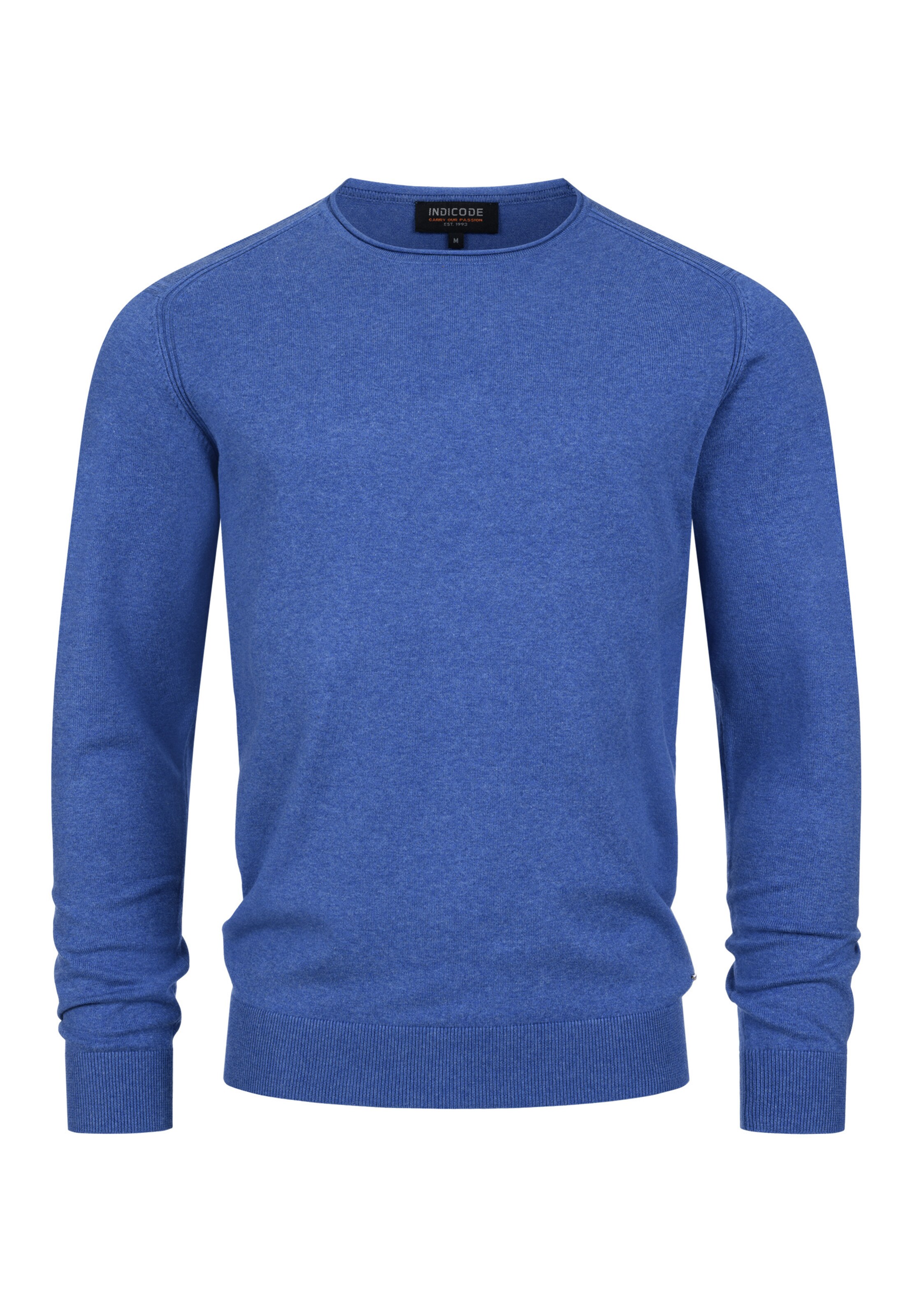 INDICODE JEANS Trui 'Gamal' in Blauw: voorkant