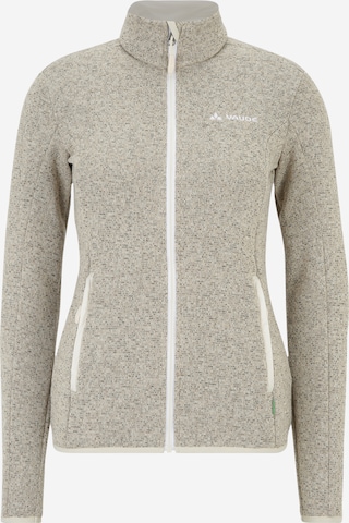 VAUDE Athletic Fleece Jacket 'Rienza IV' in Beige: front