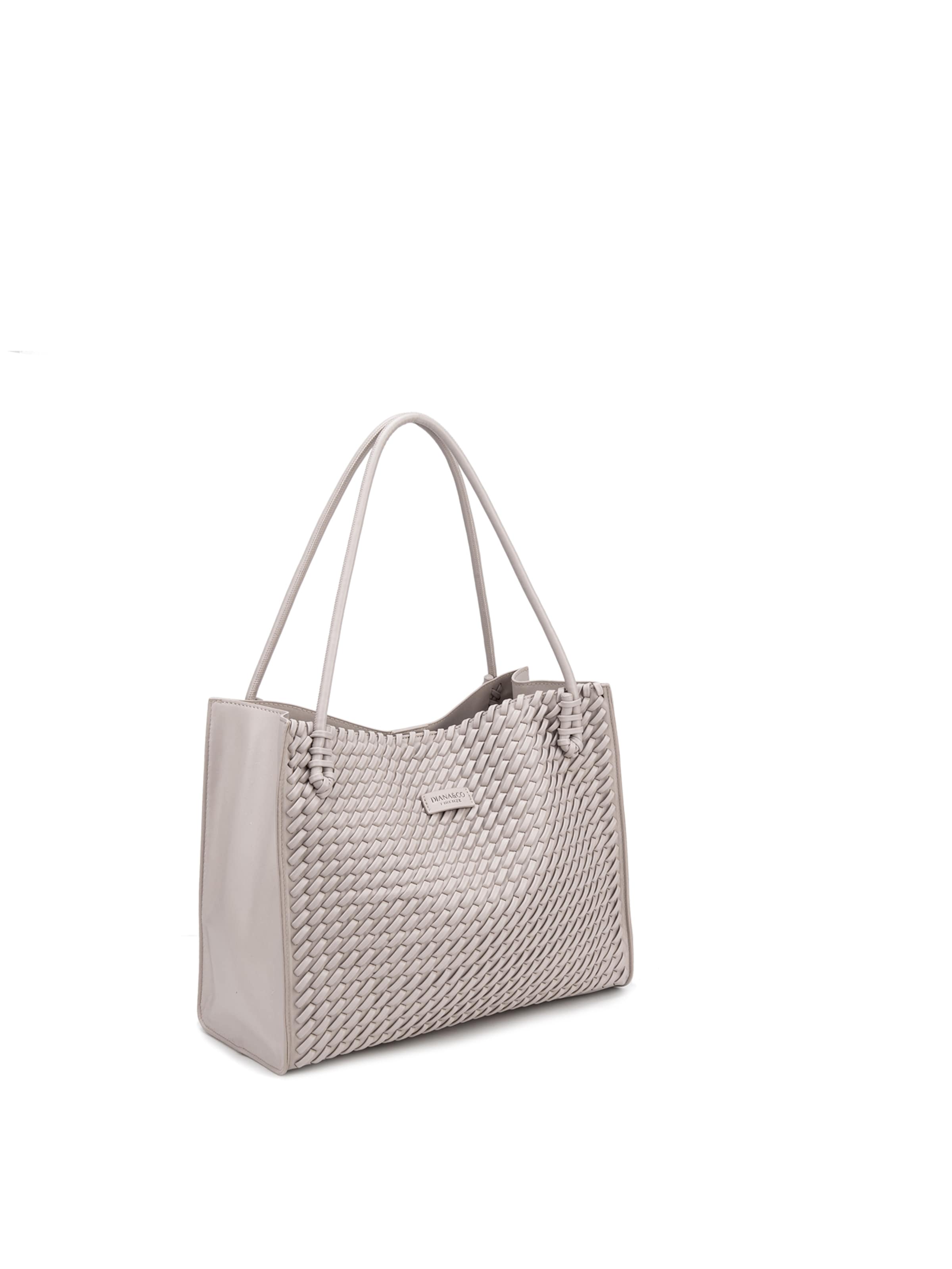 Shopper 'Borsa Shopper Silvana Elite - Pelle Vegana Intrecciata' di Diana&Co. in grigio: frontale