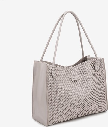 Shopper 'Borsa Shopper Silvana Elite - Pelle Vegana Intrecciata' di Diana&Co. in grigio: frontale