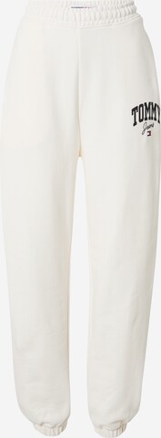 Effilé Pantalon Tommy Jeans en blanc : devant